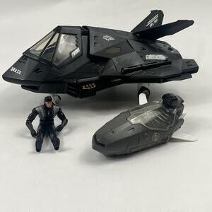 G.I. Joe Nighthawk Jet Cobra Moccasin Vehicle Complete 2003 Spy Troop Ace Figure